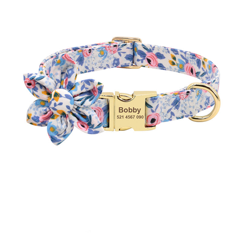 Personalized Fashion Nylon Dog Collar with Custom ID Tag