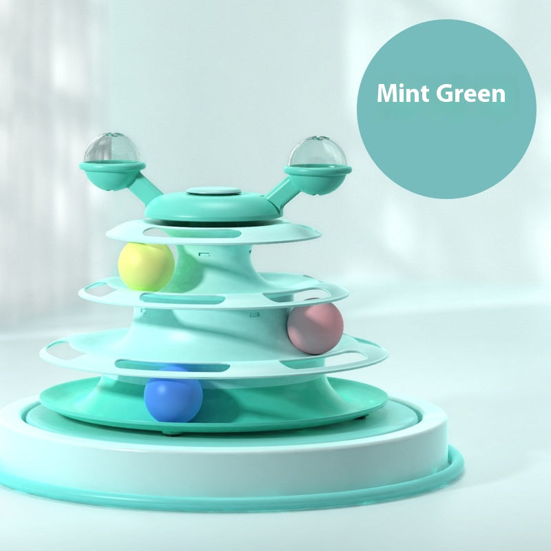 4-Level Interactive Cat Toy Tower