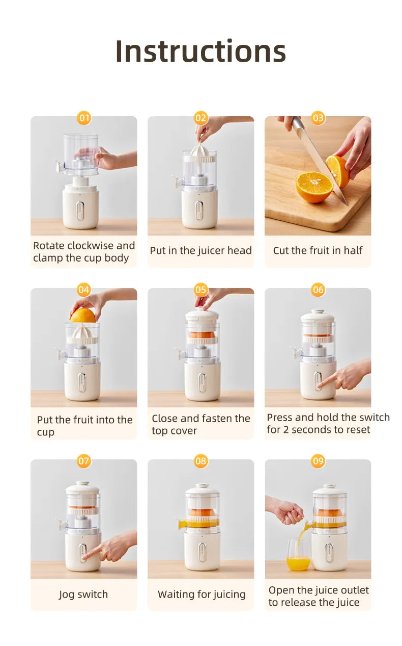 Multifunctional USB Portable Mini Fruit Squeezer
