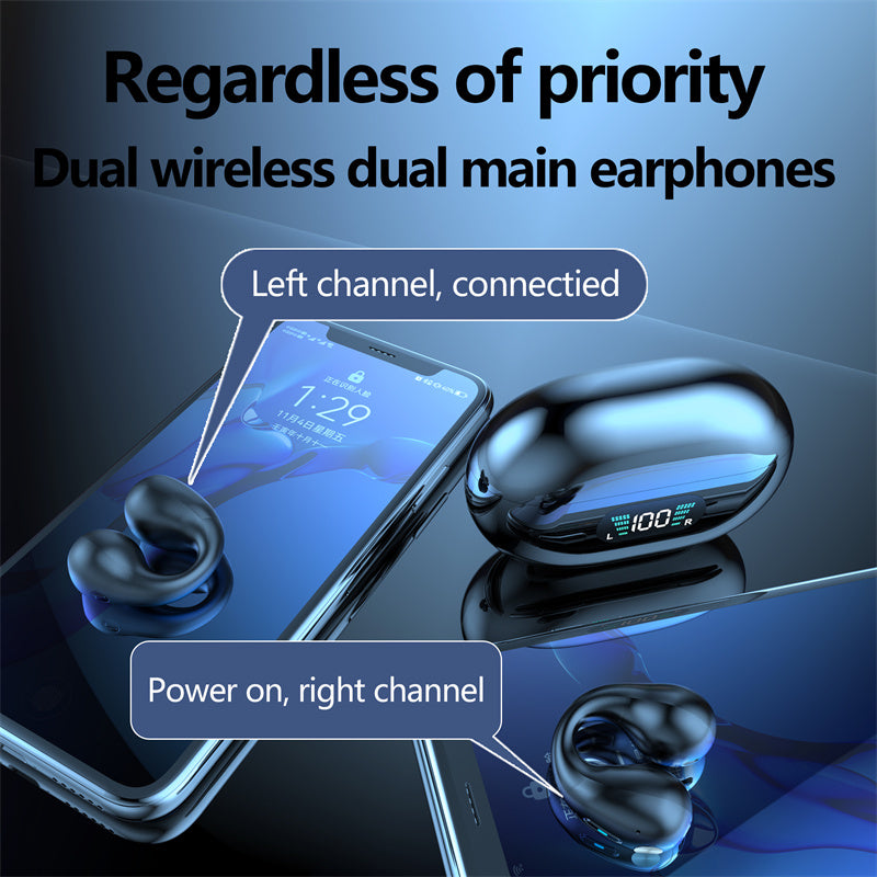 Ear Clip Bone Conduction TWS Headphones