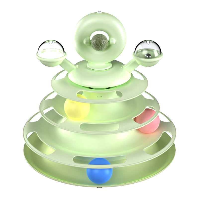 4-Level Interactive Cat Toy Tower