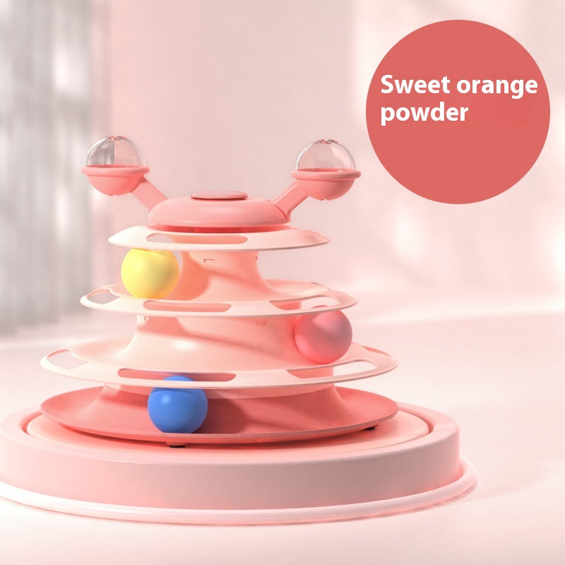 4-Level Interactive Cat Toy Tower