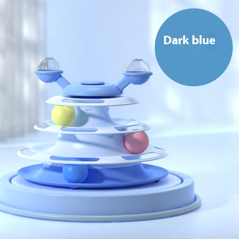 4-Level Interactive Cat Toy Tower