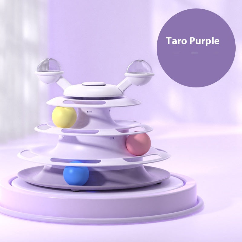 4-Level Interactive Cat Toy Tower